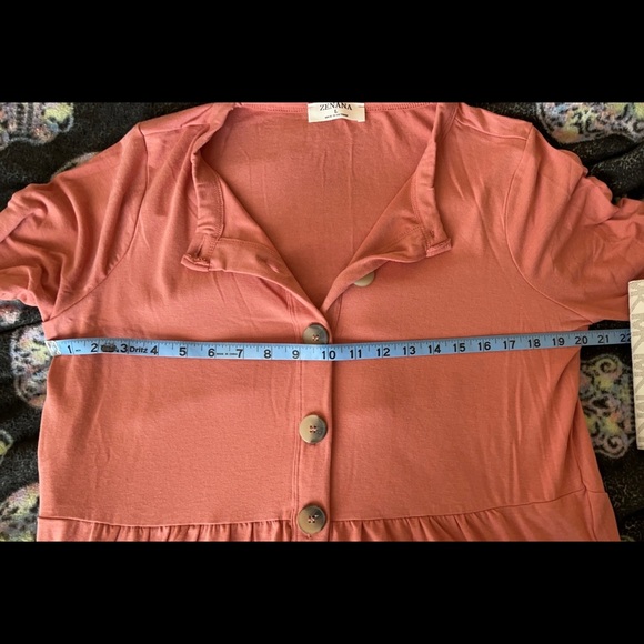 *BNWOT* Large Zenana Button Up Navy Cardigan - Picture 7 of 7